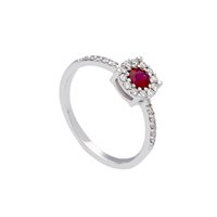 Anillo Soprana Gioielleria Mujer in Oro blanco Rubino 0.32 Ct 264857RB - 264857RB